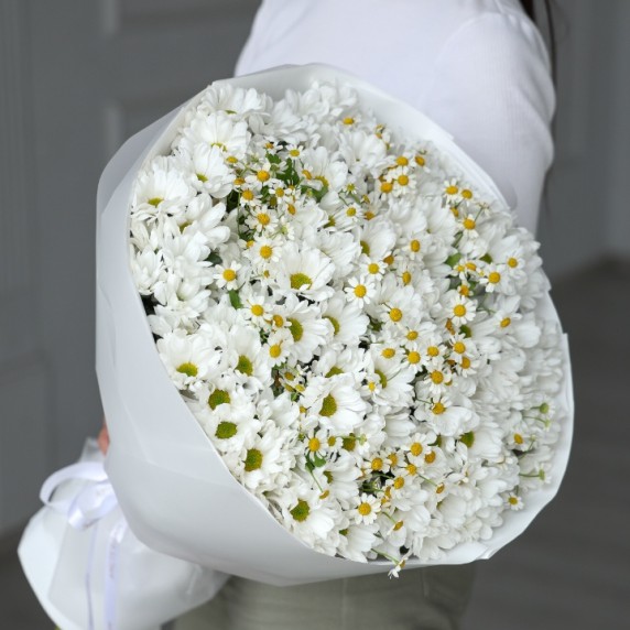 21 хризантема с ромашками — фото товара