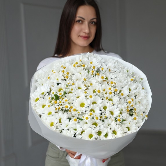 21 хризантема с ромашками — фото товара