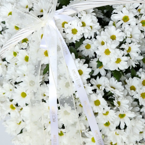 Корзина ХL с хризантемами — фото товара