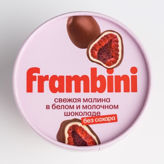 FRAMBINI малина в белом и молочном шоколаде БЕЗ САХАРА — фото товара